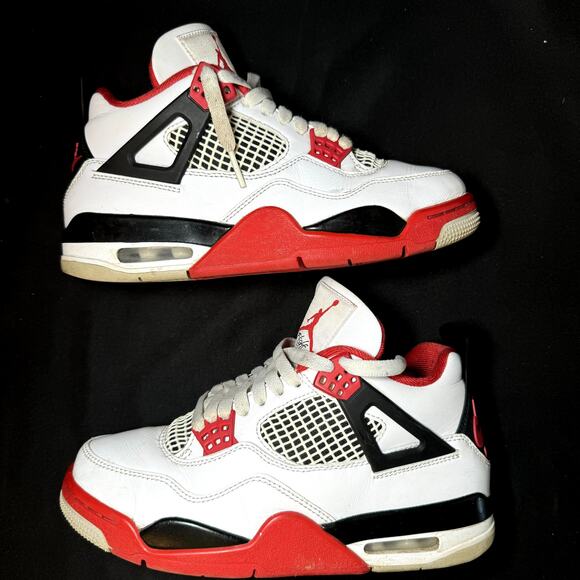 Nike Air Jordan 4 Retro OG Fire Red 2020 Men's Shoes - Size 5.5 - Picture 2 of 8